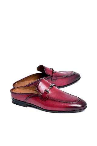 Corrente 8248 Leather Horse-Bit Mule - Burgundy