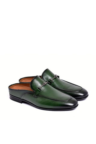 Corrente 8248 Leather Horse-Bit Mule - Green