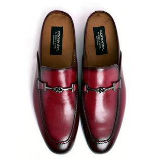 Corrente 8248 Leather Horse-bit Mule - Burgundy-AmbrogioShoes