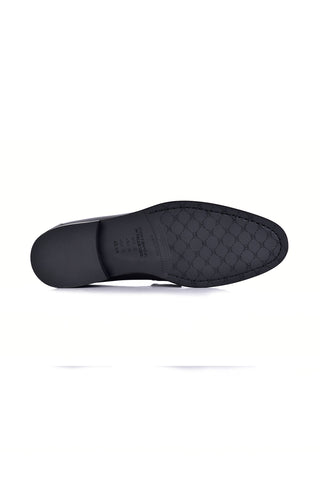 Corrente 8413 Leather Horse-Bit Loafer - Black