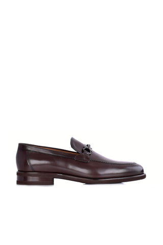 Corrente 8413 Leather Horse-Bit Loafer - Brown