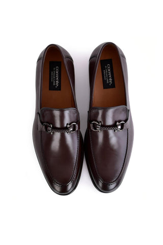 Corrente 8413 Leather Horse-Bit Loafer - Brown