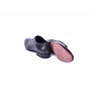 Corrente C0001101-7368 Men's Shoes Black Calf-Skin Leather Cap-Toe Oxfords (CRT1498)-AmbrogioShoes