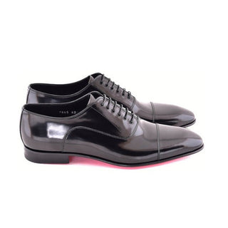 Corrente C0001102 7645 Men's Shoes Black Calf-Skin Leather Classic Cap-Toe Oxfords (CRT1513)-AmbrogioShoes