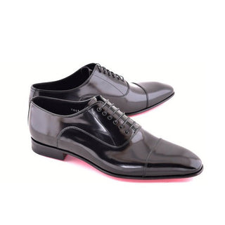 Corrente C0001102 7645 Men's Shoes Black Calf-Skin Leather Classic Cap-Toe Oxfords (CRT1513)-AmbrogioShoes