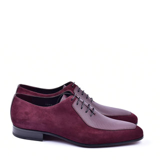 Corrente C0014024 5099 Men's Shoes Burgundy Suede / Calf-Skin Leather lace up Oxfords (CRT1303)-AmbrogioShoes