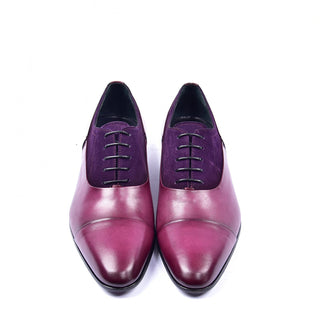 Corrente C0014042 5230 Men's Shoes Purple Suede / Calf-Skin Leather Cap-Toe Oxfords (CRT1299)-AmbrogioShoes