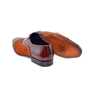 Corrente C011-5796 Men's Shoes Tobacco Crocodile & Texture Print / Suede / Calf-Skin Leather Loafers (CRT1229)-AmbrogioShoes