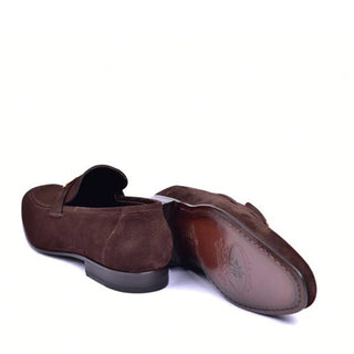 Corrente C02010 5760 Men's Shoes Brown Suede Leather Loafers (CRT1456)-AmbrogioShoes