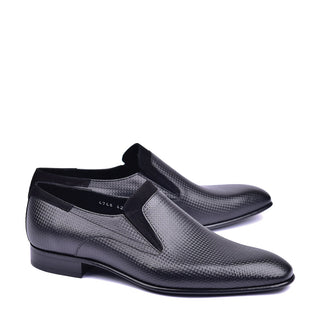 Corrente C04201 4748 Men's Shoes Black Calf Skin Leather Italian Tuxedo Laofers (CRT1441)-AmbrogioShoes