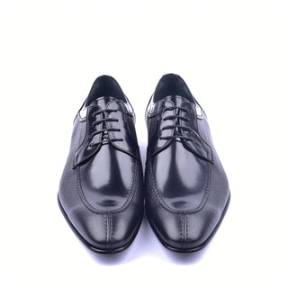 Corrente C052 6477 Men's Shoes Black Calf Skin and Deer Skin Leather Split Toe Lace Up Derby Oxfords (CRT1363)-AmbrogioShoes