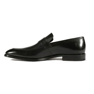 Corrente Men's Shoes Black Calf-Skin Leather Loafers 4989 (CRT1035)-AmbrogioShoes