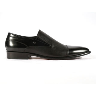 Corrente Men's Shoes Black Patent / Calf-Skin Leather Loaferrs 3519 (CRT1033)-AmbrogioShoes