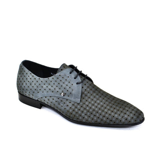 Corrente C149-2414 Men's Shoes Gray Peforated Suede Leather Derby Oxfords (CRT1245)-AmbrogioShoes