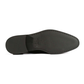 Corrente Men's Shoes Black Calf-Skin Double Monk-Straps Loafers 5235 (CRT1004)-AmbrogioShoes
