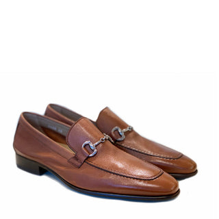 Corrente C177 4428 Men's Shoes Cognac Calf-Skin Leather Horsebit Loafers (CRT1310)-AmbrogioShoes