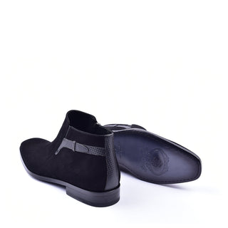 Corrente C2041 5361 Men's Shoes Black Calf-Skin Leather Zipper Boots (CRT1358)-AmbrogioShoes