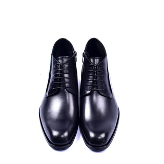 Corrente C2042 5220 Men's Shoes Black Calf-Skin Leather Zipper Chukka Boots (CRT1359)-AmbrogioShoes