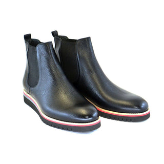 Corrente Men's Shoes Black Calf-Skin Leather Chelsea Boots 4566 (CRT1056)-AmbrogioShoes
