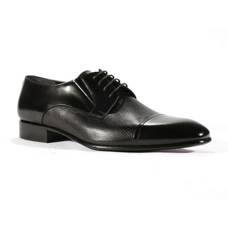 Corrente Men's Shoes Black Calf-Skin Leather Oxfords 4745-HS (CRT1038)-AmbrogioShoes