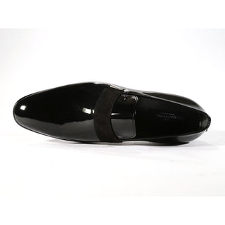 Corrente Men's Shoes Black Patent Leather Loafers 5286 (CRT1034)-AmbrogioShoes
