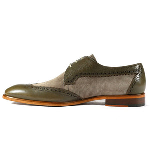 Corrente Men's Shoes Green Lizard Print on Suede / Calf-Skin Leather 3750-2 (CRT1041)-AmbrogioShoes
