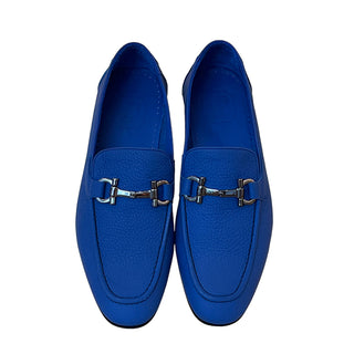 Corrente P00065 6472 Men's Shoes Blue Grain Leather Bit Buckle Loafers (CRT1416)-AmbrogioShoes