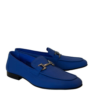 Corrente P00065 6472 Men's Shoes Blue Grain Leather Bit Buckle Loafers (CRT1416)-AmbrogioShoes