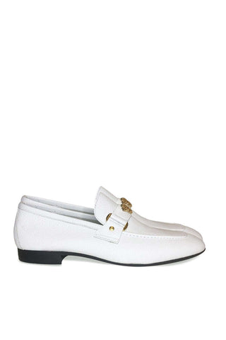 Corrente P000667 5229 Leather with Medusa Ornament Slip On Loafer
