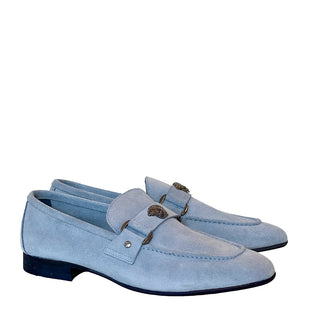 Corrente P000668 5229 Men's Shoes Ice Suede Leather with Medusa Ornament Slip On Loafers (CRT1432)-AmbrogioShoes