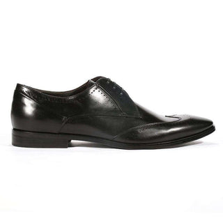Corvari Designer Mens Shoes Setacalf Black Nappa Leather Oxfords (COR1000)-AmbrogioShoes