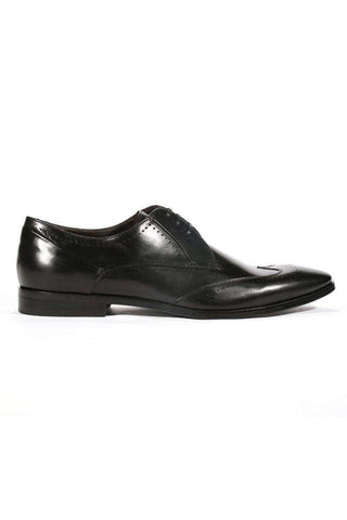 Corvari Designer Men's Designer Shoes Setacalf Black Nappa Leather Oxfords (COR1000)