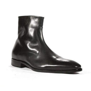 Corvari Designer Mens Shoes Setcalf Black Nappa Leather Boots (COR1009)-AmbrogioShoes