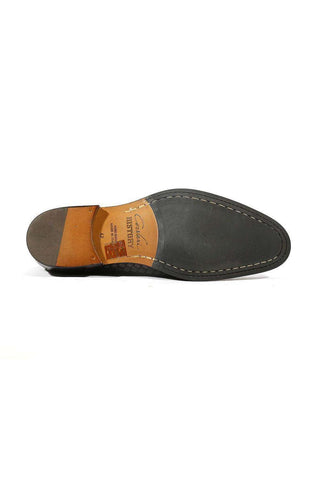 Corvari Designer Men's Designer Shoes Skipper Camoscio Black Woven Leather and Suede Oxfords (COR1006)