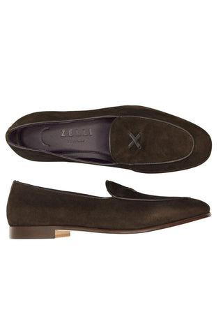 X Suede Loafer - Nicotine