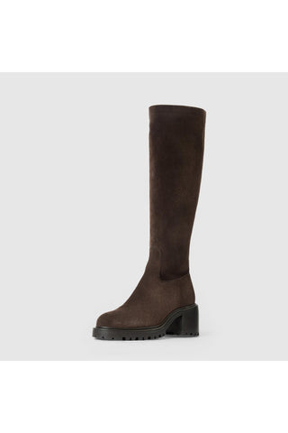 Aquatalia Delilah suede knee high boot in Espresso - view 2