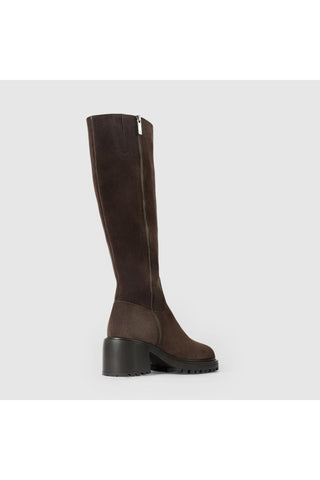 Aquatalia Delilah suede knee high boot in Espresso - view 4