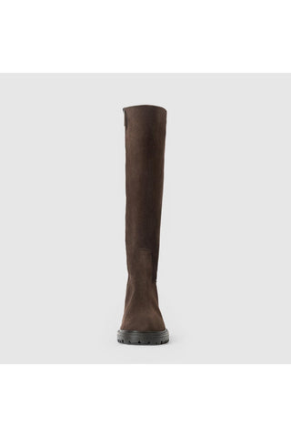 Aquatalia Delilah suede knee high boot in Espresso - view 5