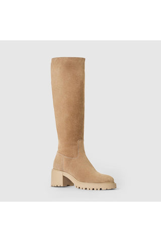 Aquatalia Delilah suede knee high boot in Champagne - view 2