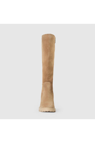 Aquatalia Delilah suede knee high boot in Champagne - view 5
