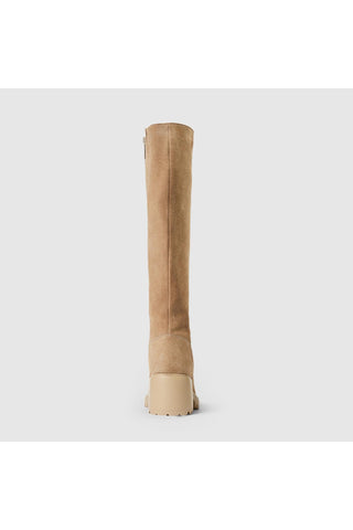 Aquatalia Delilah suede knee high boot in Champagne - view 6