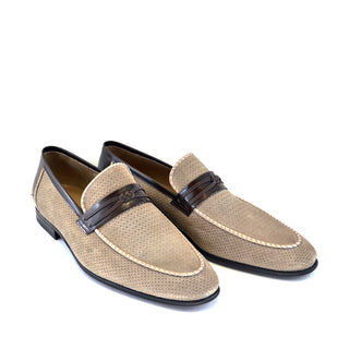 Corrente 3417HS Suede Leather Loafers - Taupe