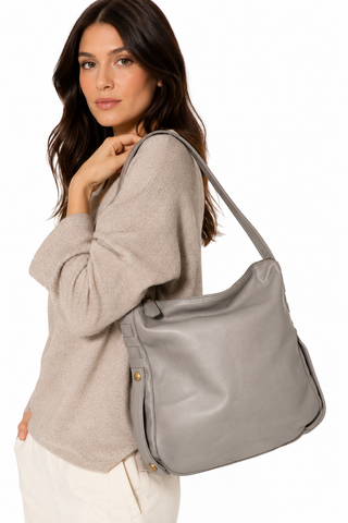 Dellamoda Alessia Leather Hobo Bag