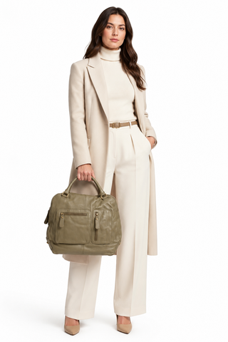 Dellamoda Charlotte Leather Satchel