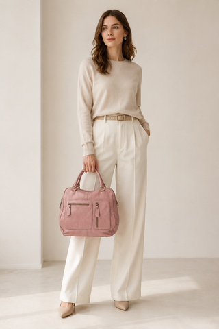 Dellamoda Charlotte Leather Satchel