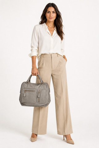 Dellamoda Charlotte Leather Satchel