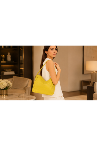 Dellamoda Piper Leather Hobo Bag