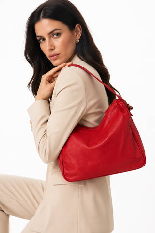 Dellamoda Piper Leather Hobo Bag
