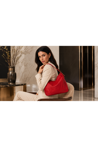 Dellamoda Piper Leather Hobo Bag