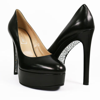 Delourier Lambskin Leather Crystalized High-Heel Flatform (DLR1000)-AmbrogioShoes